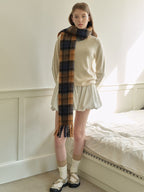 British Heritage Wool Blend Plaid Scarf