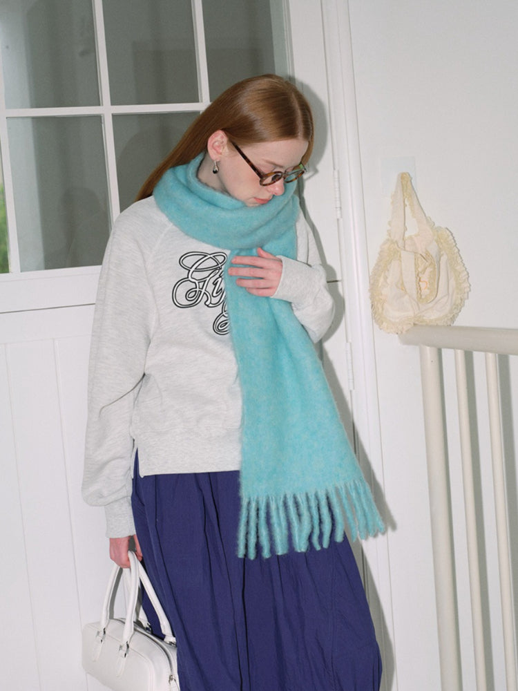 Soft 80% Wool Blend Oversized Scarf Secondary image