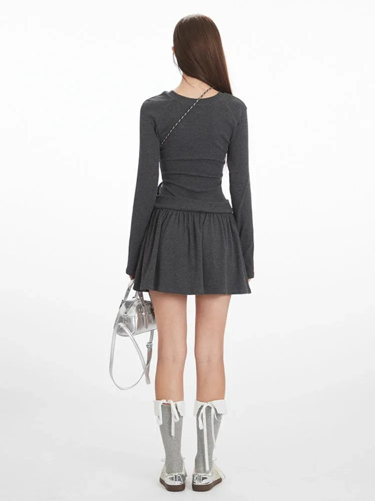 Ribbed Drop Waist Mini Dress Secondary image