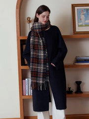 Vintage Academy Plaid Scarf - TEVQA