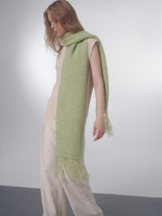 Korean Chic Bouclé Wool Blend Scarf