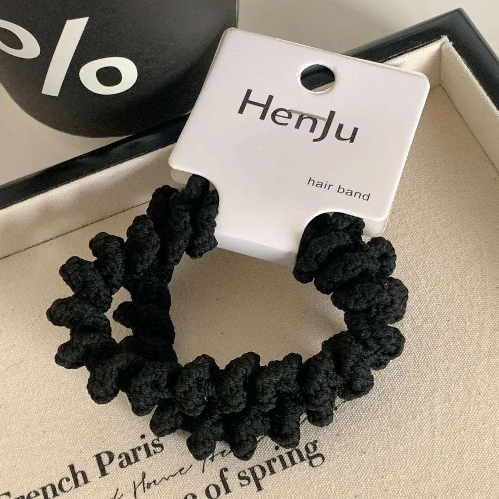 Soft knit spiral hair tie - View 7 | TEVQA