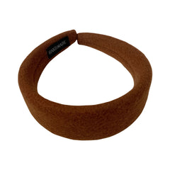 Statement Padded Wool Felt Headband - 1.6 Inch Cozy Autumn Lift