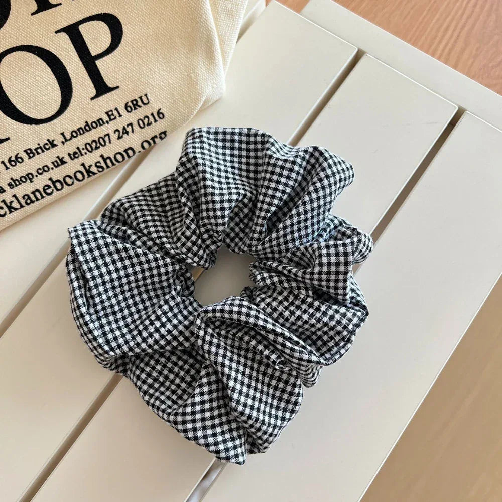 Oversized Gingham Scrunchie - View 7 | TEVQA