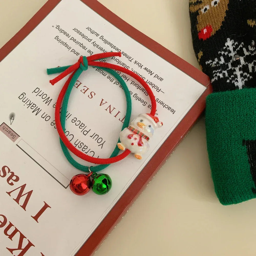 Festive Christmas Charm Hair Tie with Jingle Bells - View 9 | TEVQA
