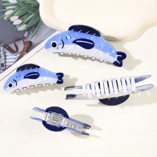 Whimsical Sardine Fish Acetate Hair Claw