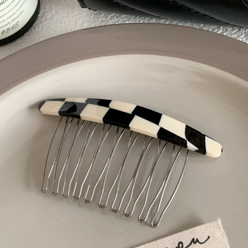 Curved Acetate French Hair Comb - 3.3 Inch