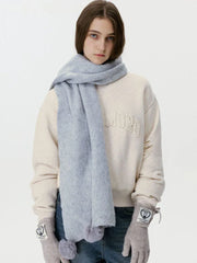 Festive knit scarf with pompom embellishments - View 7 | TEVQA