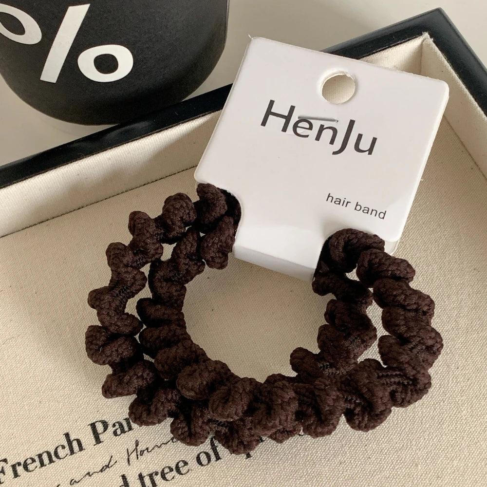 Soft knit spiral hair tie - View 6 | TEVQA