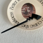 Long Acetate Lightning Bolt Hair Stick - 7.1 Inch Bun Pin - TEVQA