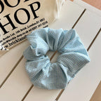 Oversized Gingham Scrunchie - View 9 | TEVQA