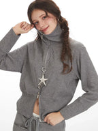 Ribbed Double Zip Jacket - View 6 | TEVQA