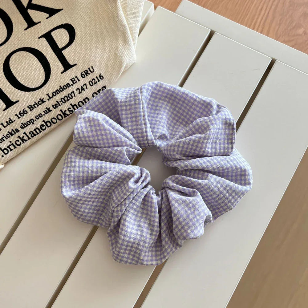 Oversized Gingham Scrunchie - View 11 | TEVQA
