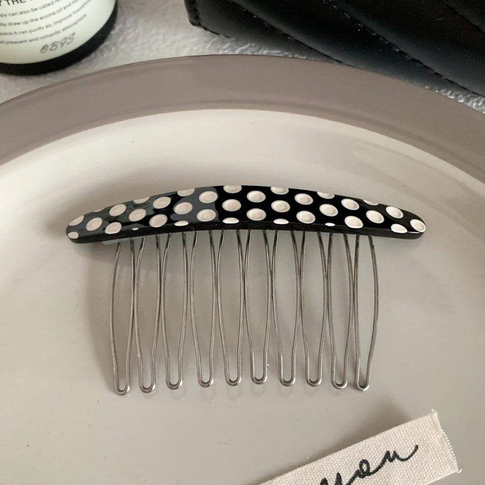 Curved Acetate French Hair Comb - 3.3 Inch