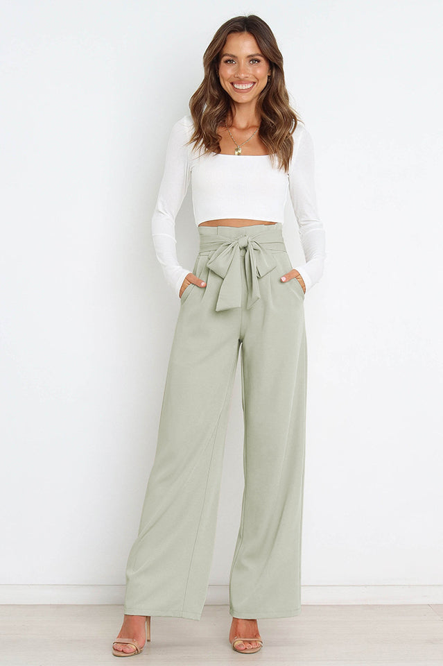 All-Matching Belted Wide-Leg Trouser | Dress In Beauty