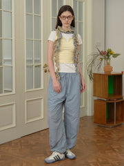 Wool Blend Spiral Ruffle Skinny Scarf