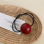 Large Glossy Sphere Charm Hair Tie - View 7 | TEVQA