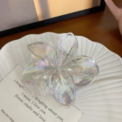 Iridescent Crystal Flower Hair Claw Clip - View 6 | TEVQA