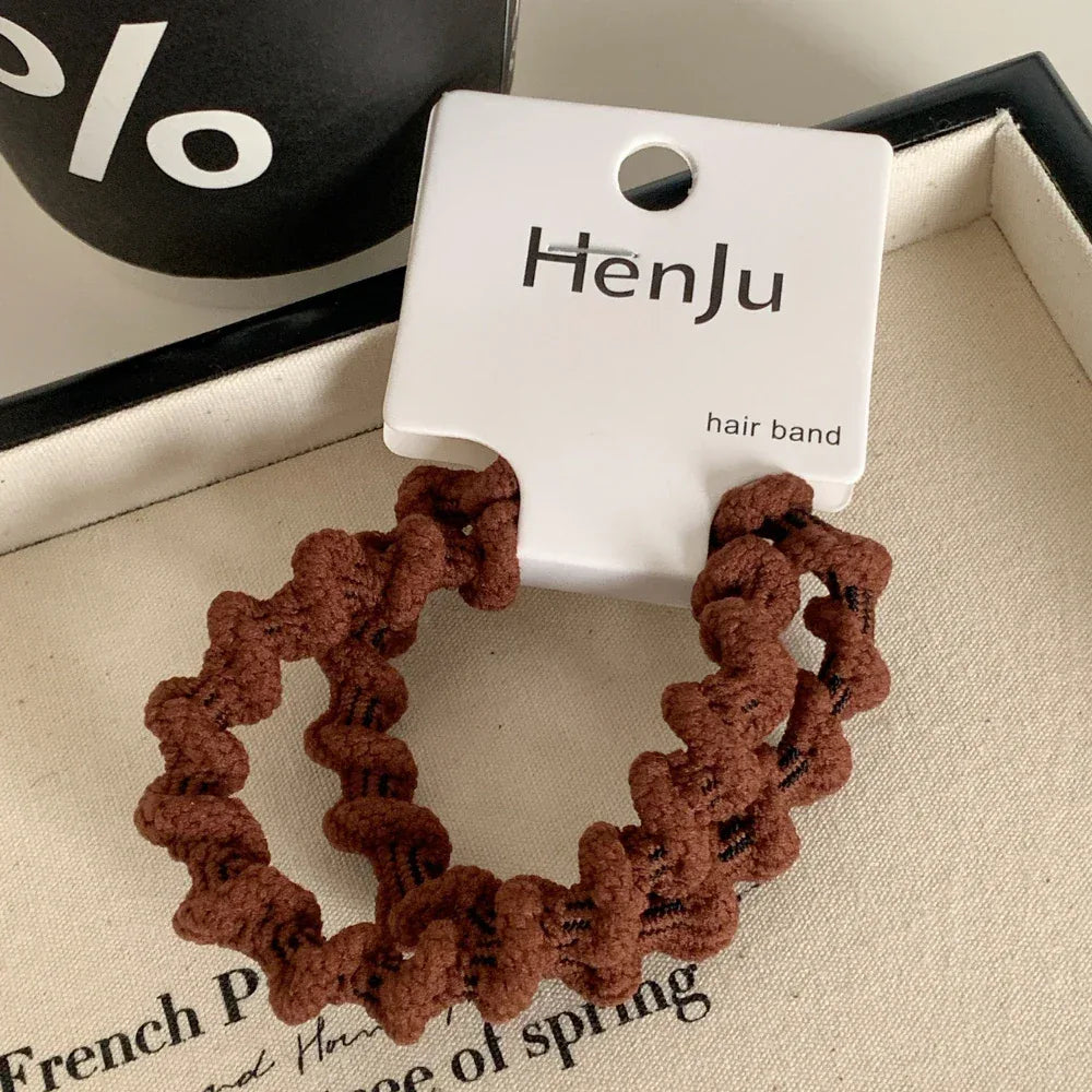Soft knit spiral hair tie - View 10 | TEVQA
