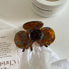 Medium Acetate Camellia Flower Claw Clip - View 7 | TEVQA