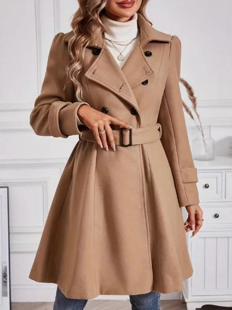 The Victoria Double-Breasted Coat Dress - TEVQA