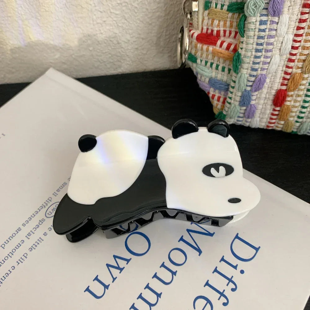 Panda Hair Claw Clip - View 7 | TEVQA