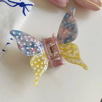 Whimsical Marbled Butterfly Acetate Hair Claw - TEVQA