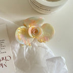 Medium Acetate Camellia Flower Claw Clip - View 10 | TEVQA