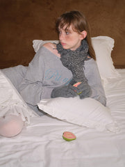 50% Wool Blend Melange Knit Scarf