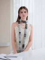 Y2K Gradient Skinny Scarf - TEVQA