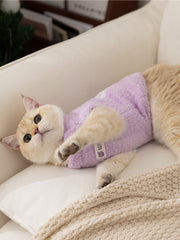 Minimalist Soft Plush Cat Sweater Warm Fleece Vest