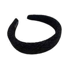 Classic Padded Tweed Headband - 1.2 Inch Wide Preppy Hair Band