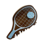 Tennis Racket Acetate Hair Claw Clip - 4 Inch Preppy Sporty Accessory - TEVQA