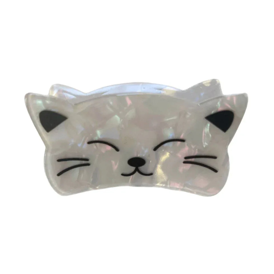 Cute Cat Face Acrylic Hair Clip (2.5 Inch) - TEVQA Main image