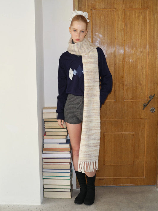 Vanilla Girl Gradient Wool Blend Scarf