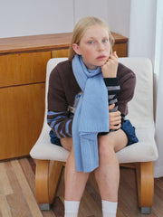 Pure 100% Wool Solid Knit Scarf