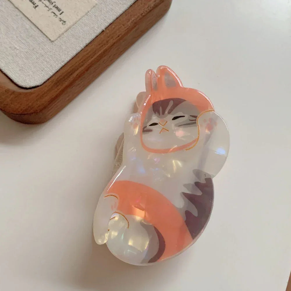 Whimsical Acetate Pet Lover Hair Clip & Comb Collection (Cat & Dog) - TEVQA