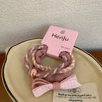 3 Pack Preppy Charm Hair Ties - View 7 | TEVQA