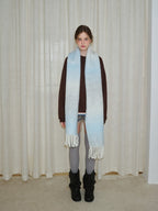 Gradient wool blend scarf - View 12 | TEVQA