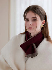 Two-tone knit cross scarf - View 20 | TEVQA