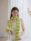 Long striped knit scarf with ruffle edge - View 12 | TEVQA