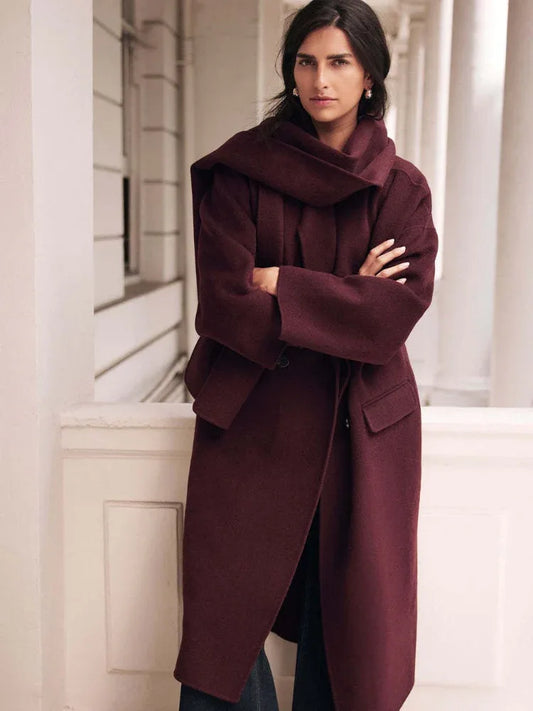 The Evelyn Wool-Blend Scarf Coat - TEVQA