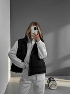 Hooded Puffer Vest - View 11 | TEVQA