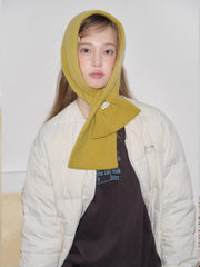 100% Wool Pull-Through Scarf Mustard Yellow