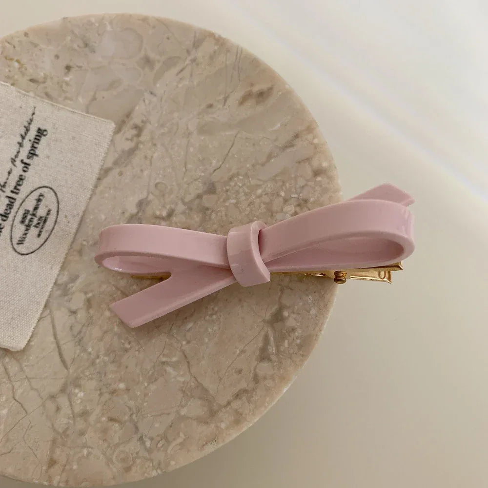 Glossy Bow Hair Clip - View 7 | TEVQA