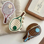 Tennis Racket Acetate Hair Claw Clip - 4 Inch Preppy Sporty Accessory - TEVQA