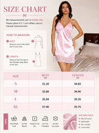 Satin Chemise Slip Dress with Lace Trim and Adjustable Straps - View 8 | TEVQA