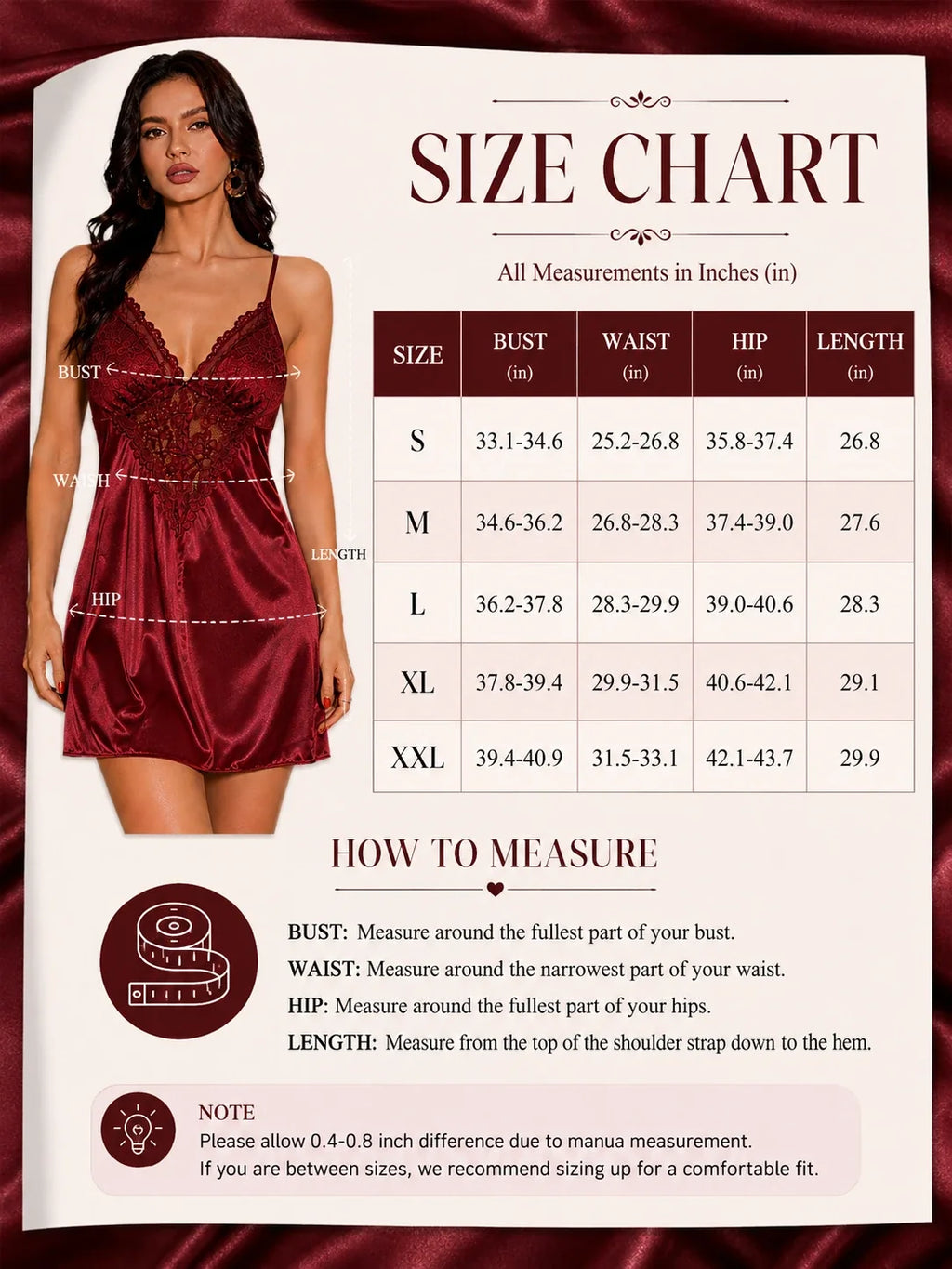 Satin chemise with floral lace trim and adjustable spaghetti straps - View 8 | TEVQA