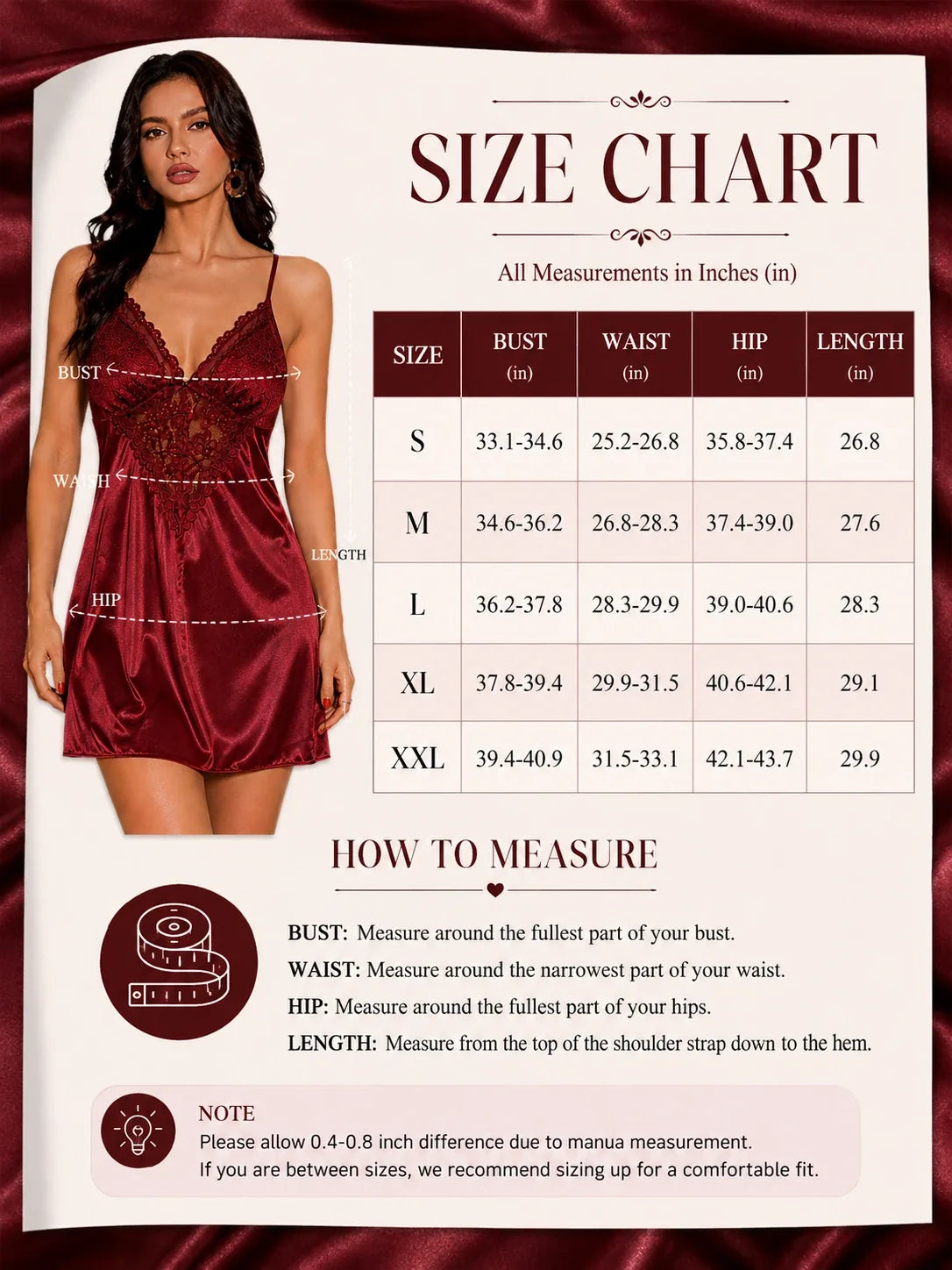 Satin chemise with floral lace trim and adjustable spaghetti straps - View 8 | TEVQA