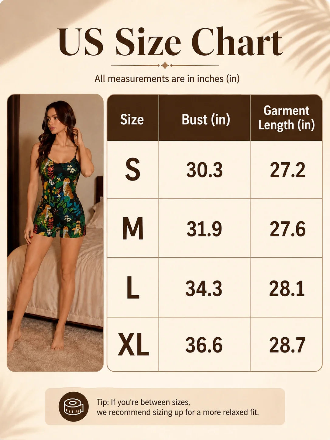 Women's tropical print knit romper with spaghetti straps - View 8 | TEVQA